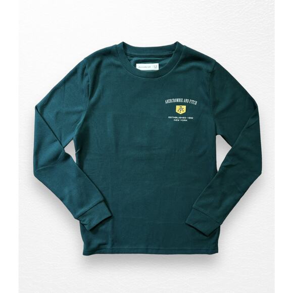 NWT Abercrombie Kids Waffle Knit Fleece Top, Size 11/12 - Picture 1 of 8